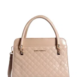 Lino Perros Beige Textured Quilted Handbag-picture-10