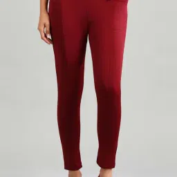 Aurelia Red Regular Fit Jeggings-image-6