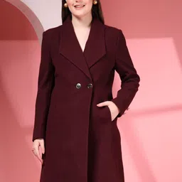 Juelle Women Notched Lapel Collar Stylished Single-Breasted Overcoat-image-82