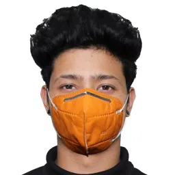 Pivalo N95 5 Layer Disposable Face Mask with Nose Pin and Earloop Orange (Pack of 5 Pcs)-image-60