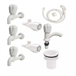 Fastgear Health Faucet Set ABS Chrome Finish White, FG021-image-36