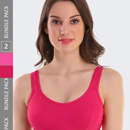 POOJA RAGENEE Pack Of 2 Non-Padded Full Coverage All Day Comfort Comfort Sports Bra-picture-27