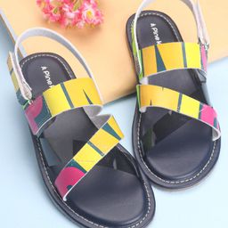 Pine Kids Slip On Sandals Marble Prints - Navy Blue-image-78