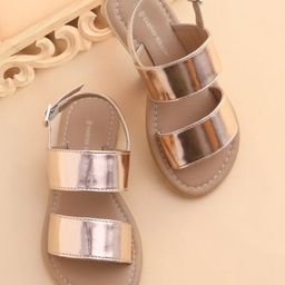 Earthy Touch Premium Ethnic Design Mojaris with Belt Closure - Rose Gold-image-0