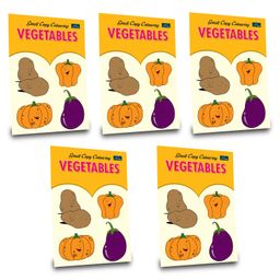 SMALL COPY COLOURING VEGETABLES - PACK OF 5-12