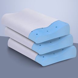 Sleepsia Cool Gel Ventilated Memory Foam Pillow  Neck & Shoulder Pain Relief Pillow Offers Comfortable Sleep, Support Pillow,Orthopedic Contour Neck Pain, Washable Cover (Pack Of 3)-11