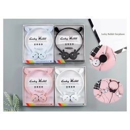 YAMAMA Kawaii Lucky Rabbit Design Wired Headphones With Built-in Microphone For Clear And Crisp Audio Experience For Kids Adults Headsets And Earphones  Color May Vary-20