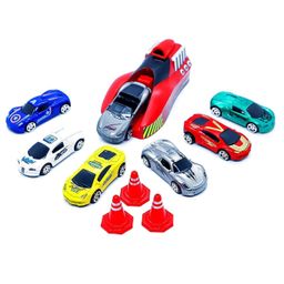 SANISHTH  Rapid Car Launcher with 7 Metal Master Racer Cars and Launcher - Hot Cars Launchers Set with Free Metal Wheels - Racing Car Launcher Set (7-in-1) for Speedy Fun-19