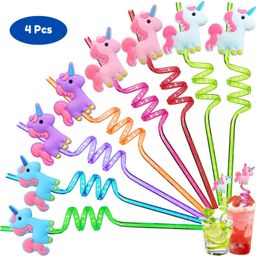 Puchku Kids unicorn straw for drinking , gifting , parties ( 4 Pieces-4