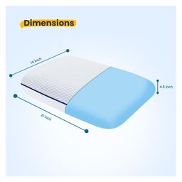 Sleepsia Memory Foam Pillows | Cooling Gel Orthopedic Bed Pillow for Sleeping - Ergonomic & Neck Pain Relief | Back Sleeper, Side Sleeper & Stomach Sleepers (Gel Infused, Medium Blue Piping)-image-18