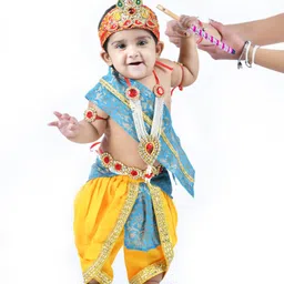 Itsmycostume Janmashtami Theme Krishna Costume Set - Yellow-picture-9
