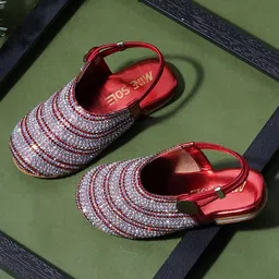 mine sole Minesole Stone Embellished Sandals -Red-picture-11