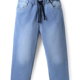 Pine Kids Woven Full Length Solid Denim Jeans - Light Blue-image-58