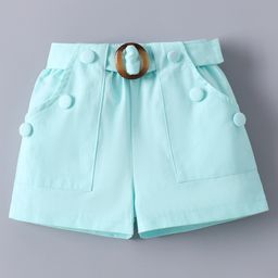 Mark & Mia Solid Colour Shorts With Applique - Mint-image-86