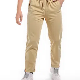Pine Kids Cotton Woven Full LengthSolid Color Trouser - Beige-picture-36