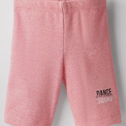 Evimo Single Jersey Knit Knee Length Shorts With Text Print - Pink-picture-15