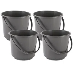 Kuber Industries Grey 4 Pieces Multi Purpose Small Buckets-5 Litre-34