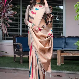 Anouk Woven Design Striped Zari Kanjeevaram Saree-picture-14