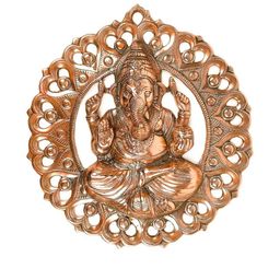 apka mart Bronze Metal Ganesh Wall Hanging-picture-6