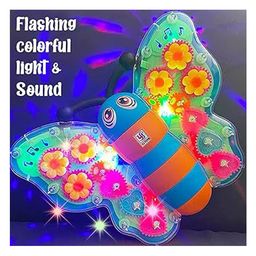 Arcade Toys Transparent 3 D Butterfly Toy 360° Rotating Gear Simulation Mechanism - Colour May Vary image 3