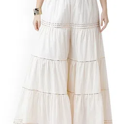 SRISARAS Women Embellished Mid-Rise Loose Fit Trousers-picture-8