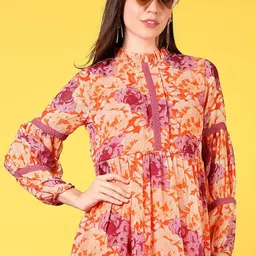 V-Mart Floral Printed A-Line Midi Dress-picture-33
