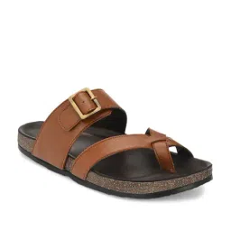 Shences Tan Cross Strap Sandals-image-29