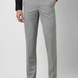 Van Heusen Men Textured Slim Fit Trousers-image-41