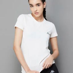 KAPPA White Printed Sports T-Shirt-image-14