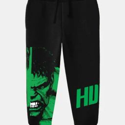 Bonkids Boys Black & Green Hulk Print Joggers-image-78
