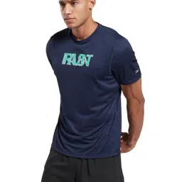 Reebok Navy Regular Fit Printed T-Shirt-image-88
