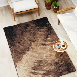 Bianca Khaki & Brown Microfibre Non-Slip Rug-image-31