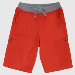 United Colors of Benetton Kids Red Cotton Shorts-picture-5