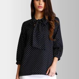 FableStreet Black Printed Top-image-45
