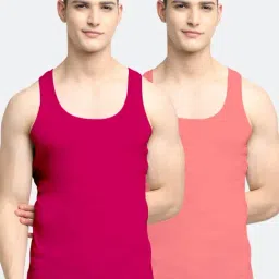 Friskers Multi Cotton Slim Fit Vest - Pack of 2-picture-20