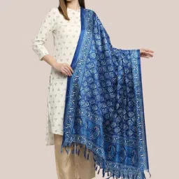 Dupatta Bazaar Blue Printed Dupatta-image-33
