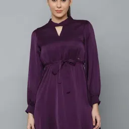 Allen Solly Purple A-Line dress-image-14