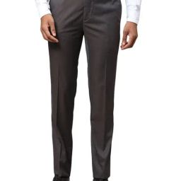 Raymond Grey Slim Fit Trousers-image-92