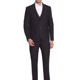 Arrow Wine Regular Fit Self Pattern Three Piece Suit-image-85