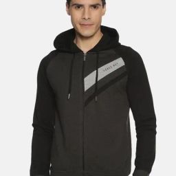 Force NXT Grey Cotton Regular fit Solid Hooded Sweatshirt-60