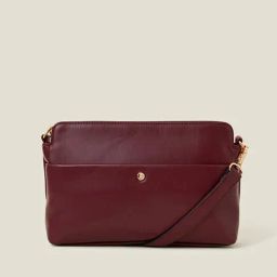 Accessorize London Maroon Solid Sling Handbag-picture-41