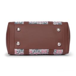 ZOUK Hooghly Nouveau Green Printed Handheld Handbag image 5