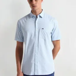 arrow sport Arrow Sports Blue Regular Fit Shirt-picture-2