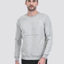 Numero Uno Grey Cotton Blend Regular Fit Sweatshirt-picture-33