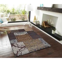 Presto Brown & Grey Polyester Carpet-5