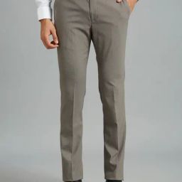 Reid & Taylor Grey Regular fit Checks Trousers-image-43