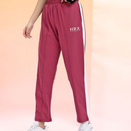 HRX by Hrithik Roshan Women Brand Logo Detail Rapid-Dry Cropped Running Track Pants-image-12