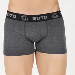 GOTO Mid-Rise Boxer-Style Briefs COTTON BLENDED LYCRA OUTER EA TRUNK DGRY-image-25
