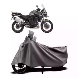 Auto Pearl Two Wheeler Cover with Bag for Triumph Tiger 800, Silver-image-82