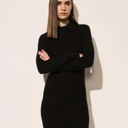 Only Black Cotton Bodycon Self Pattern Dress-picture-1